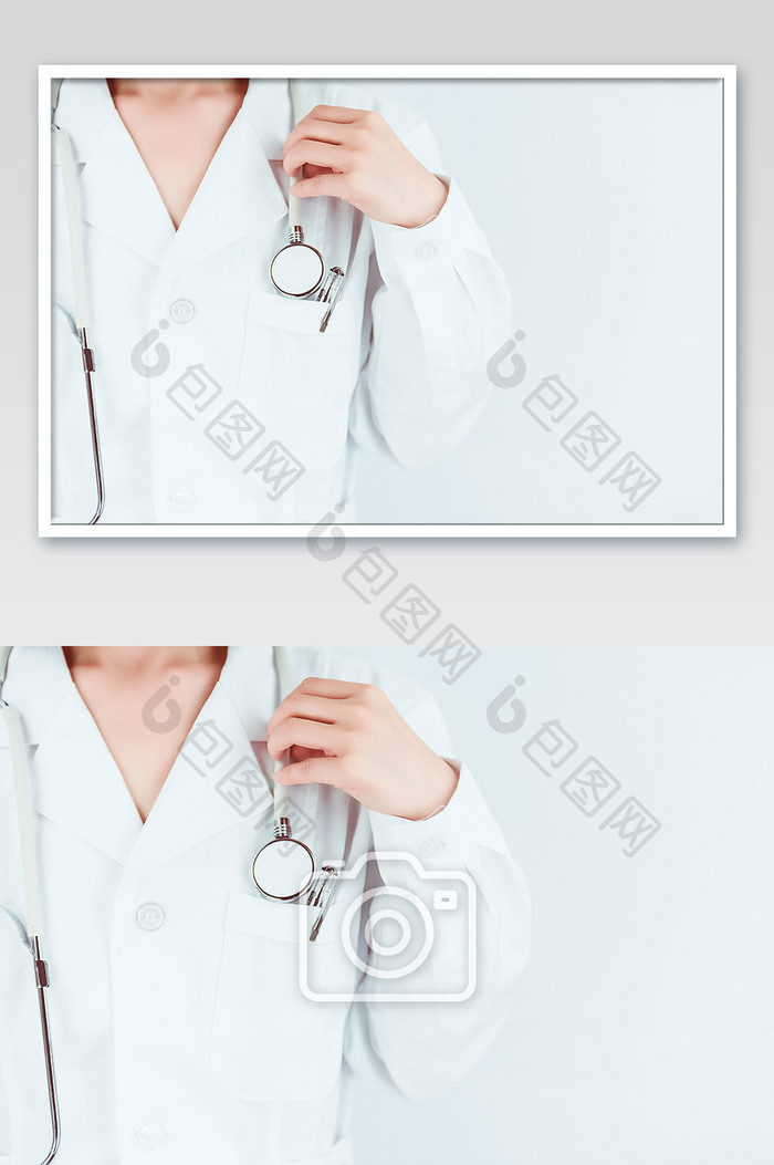 医护人员听诊器半身背景图片