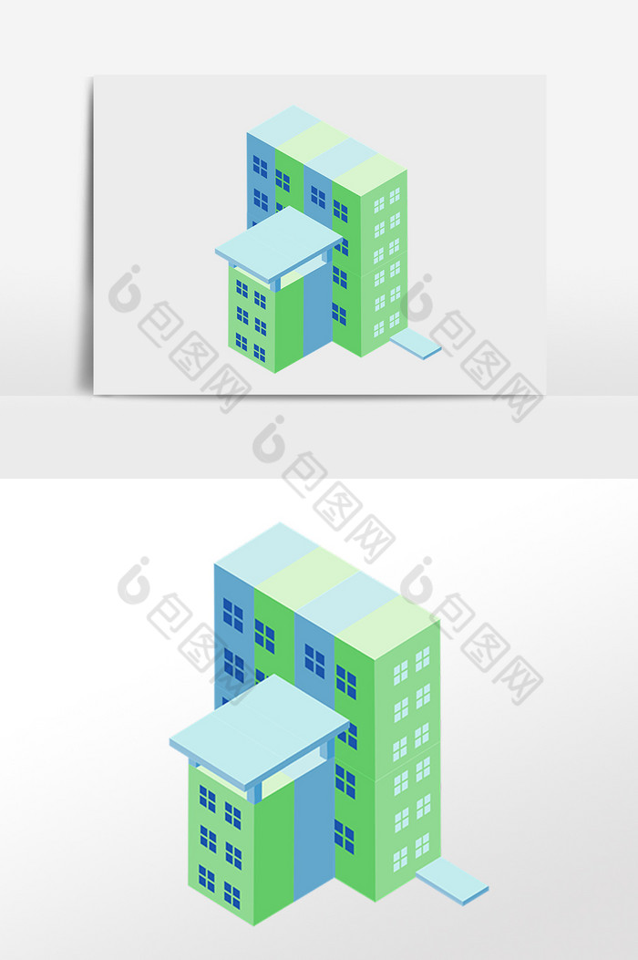 25D楼房建筑插画图片图片