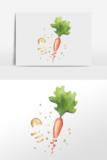 水彩蔬菜海报设计-水彩蔬菜设计图片-包图网