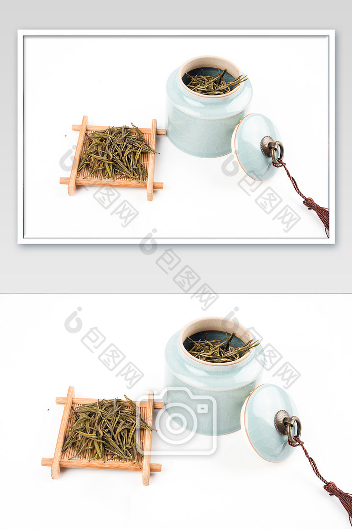陶瓷中式茶罐茶叶摄影图