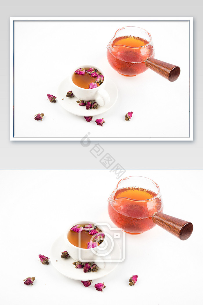 中式红茶花茶静物摄影图图片