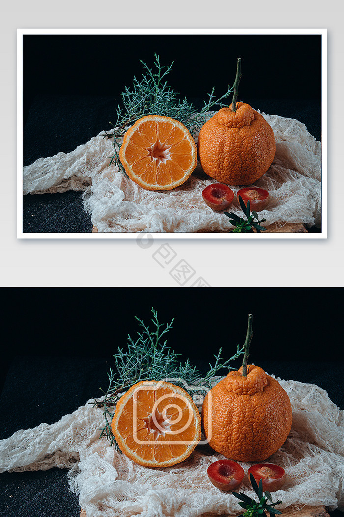 暗调高清丑橘水果摄影图片