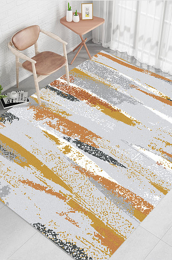 现代北欧ins抽象纹理简约客厅地毯图案图片