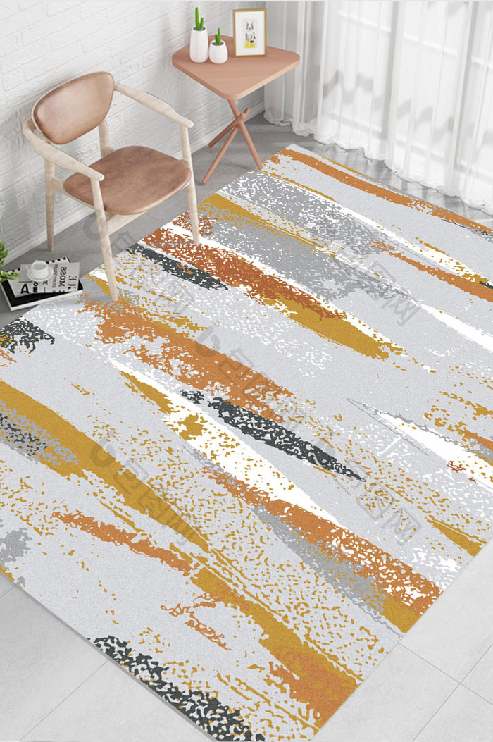 现代北欧ins抽象纹理简约客厅地毯图案
