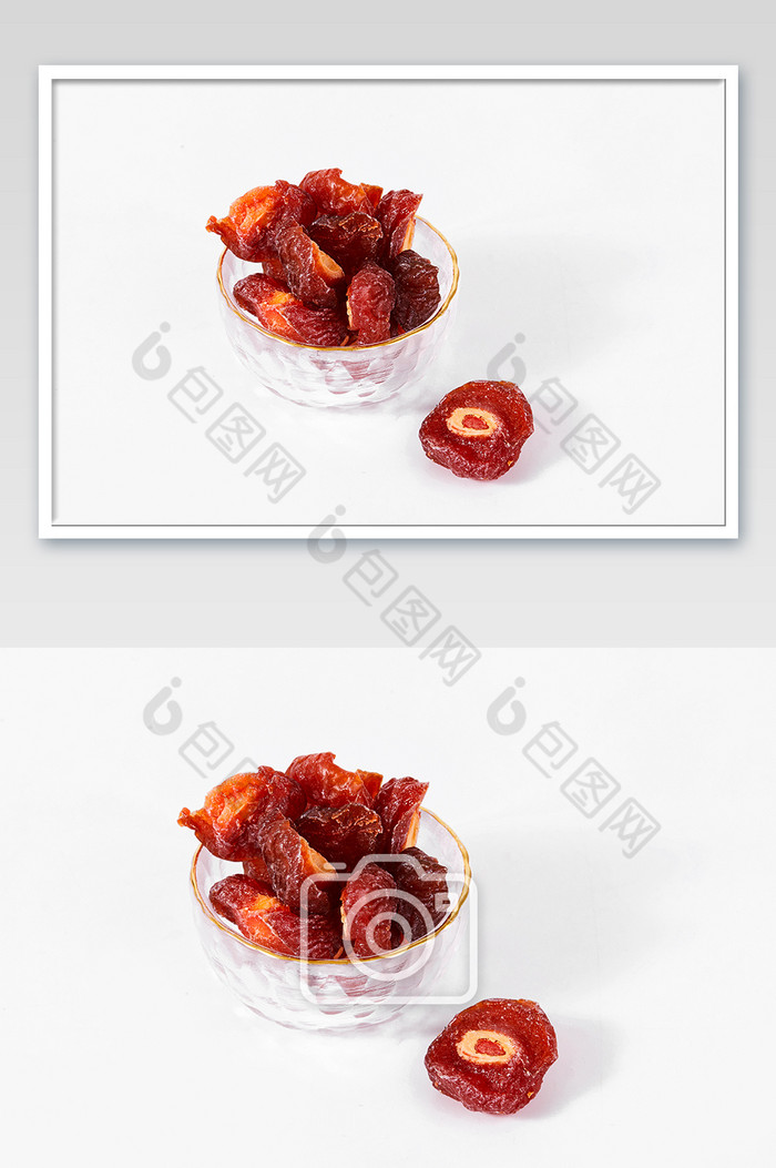 半梅蜜饯零食白底图果干玻璃美食摄影图片图片