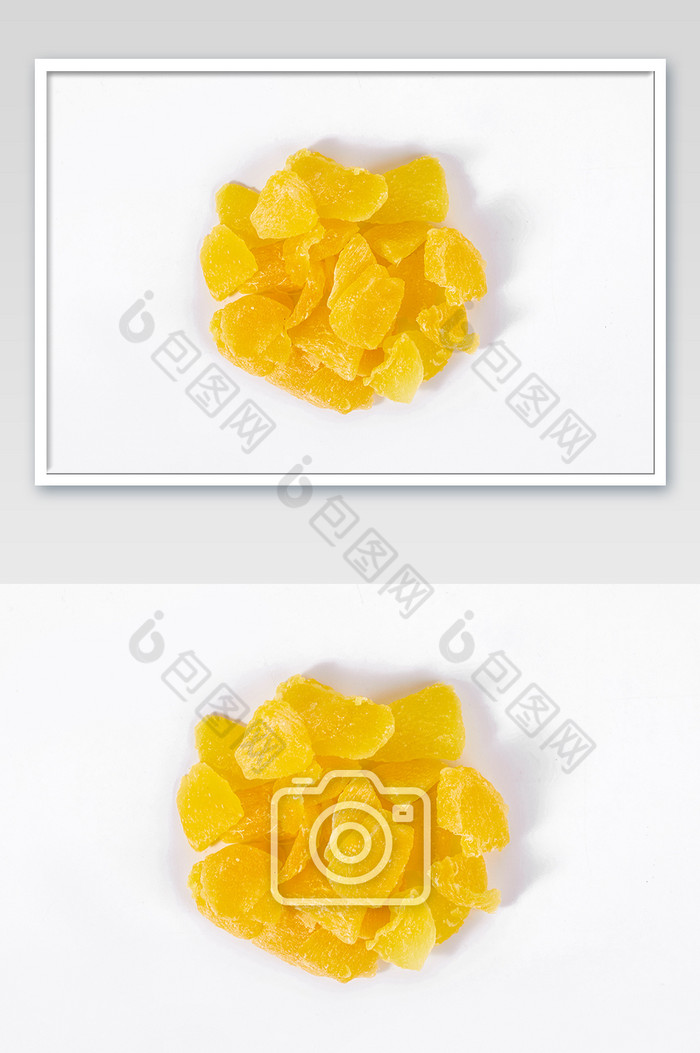 黄色菠萝干零食蜜饯白底图果干美食摄影图片图片