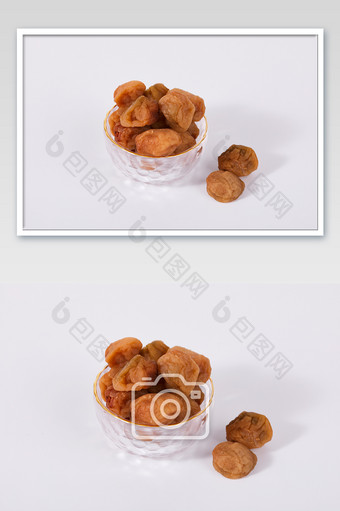 苏式话梅零食白底图蜜饯果干美食摄影图片