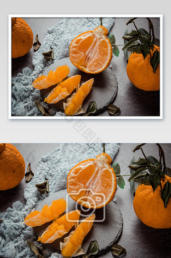 美味诱人水果柑橘果肉摄影图片
