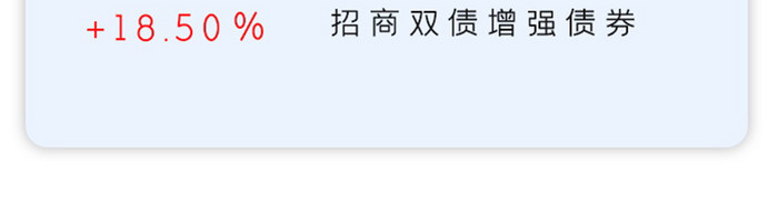 蓝色渐变简约清新基金收入公告债券界面