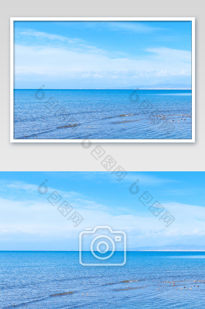 蓝色大气青海湖摄影图片