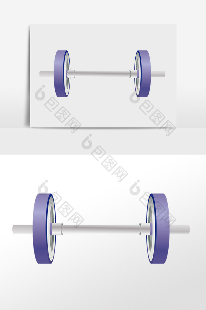 手绘健身器材器械举重哑铃插画