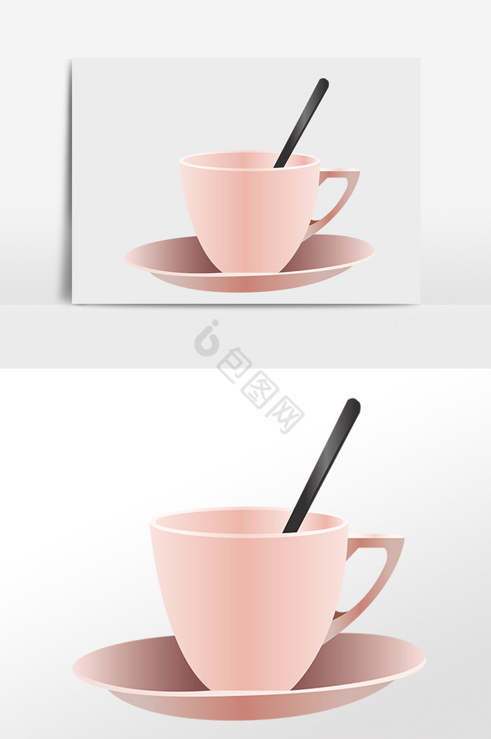 厨房用品餐具咖啡杯插画图片