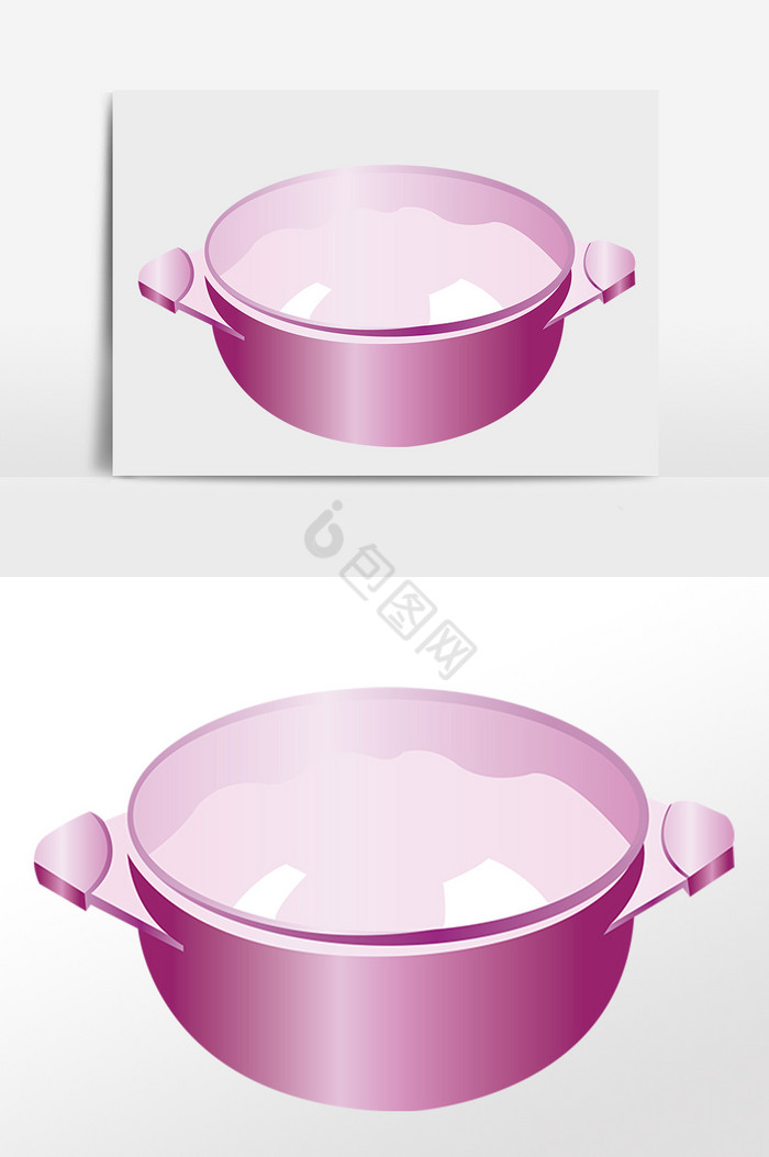 厨房用品厨具烧水锅具插画图片