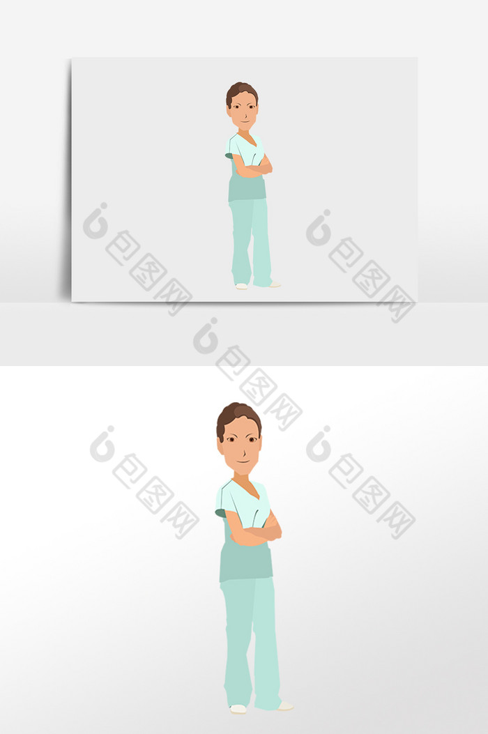 医疗医院手术女医生人物插画图片图片