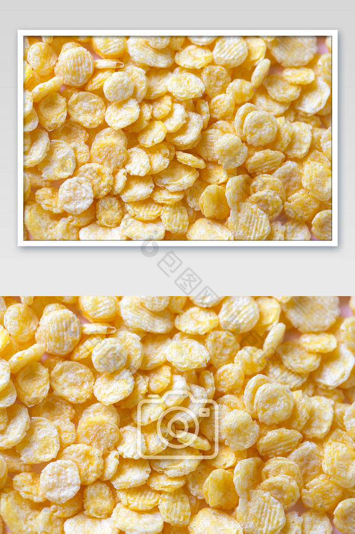 玉米片食材黄色背景