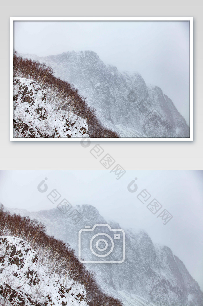 长白山脉冬季大雪山脉特写图片图片