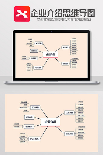 企业介绍思维导图XMind模板图片