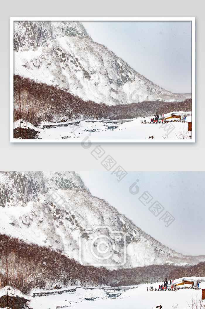 长白山脉冬季风光摄影照片