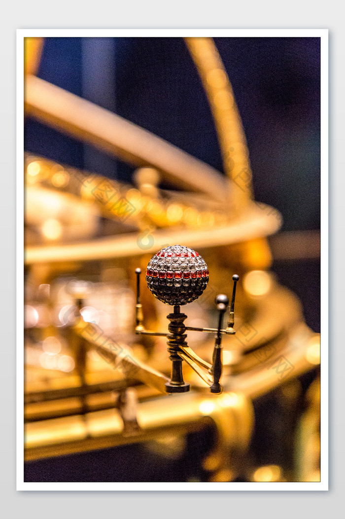 北京故宫博物院地球仪钟摄影图片