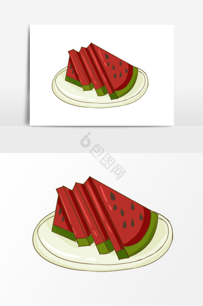 夏日水果切片西瓜图片