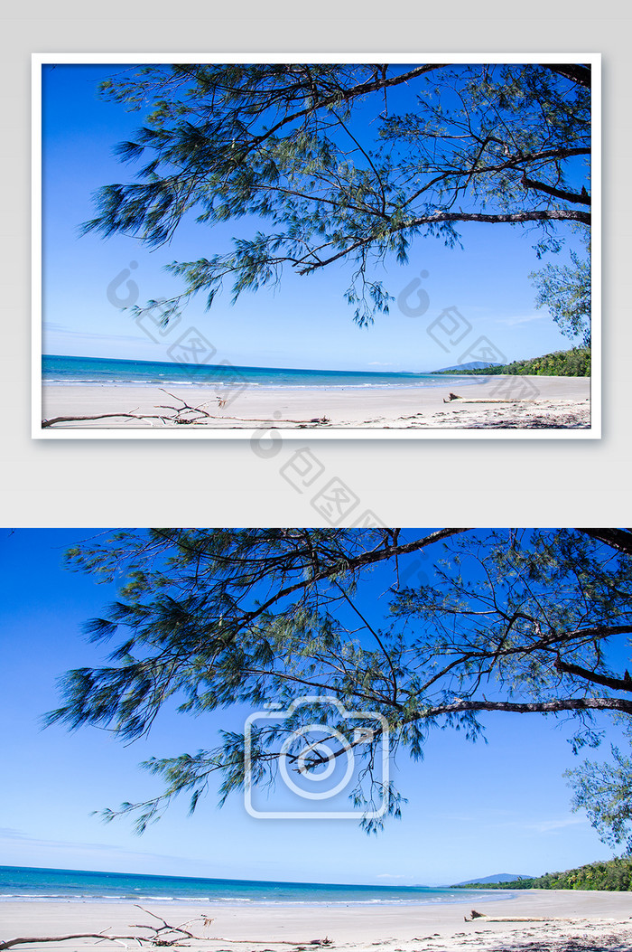 澳大利亚凯恩斯白沙滩自然风光摄影图片