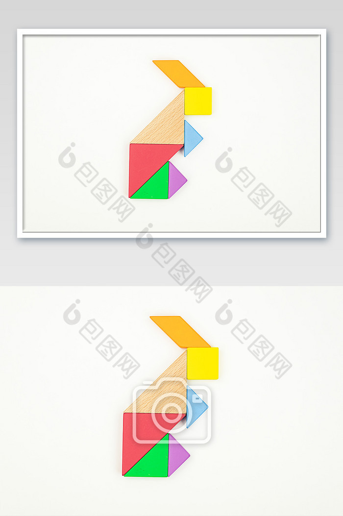 儿童教育益智玩具七巧板之兔子图片图片