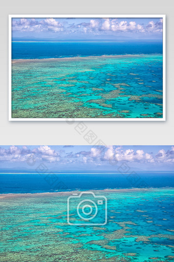 凯恩斯大堡礁珊瑚航拍自然风光图片
