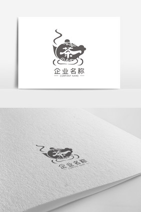 简约深色创意茶字LOGO