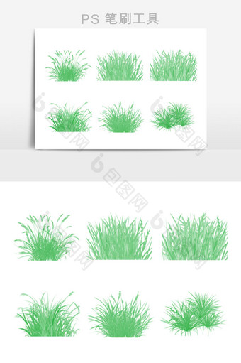 天然青草草坪PS笔刷图片