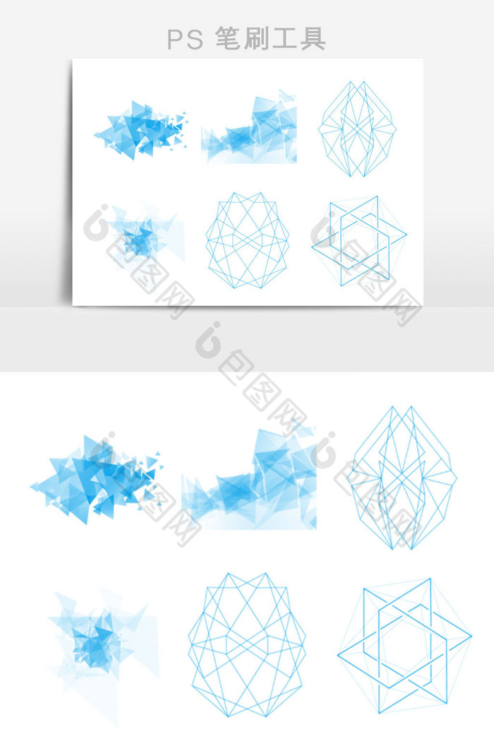 几何抽象图案PS笔刷