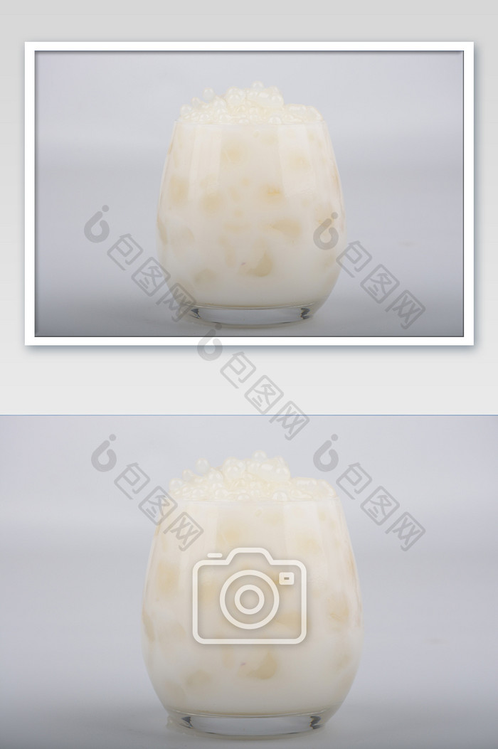 好吃的西米奶茶龙珠辅料摄影图
