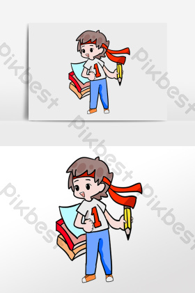 高考考第一名学生插画