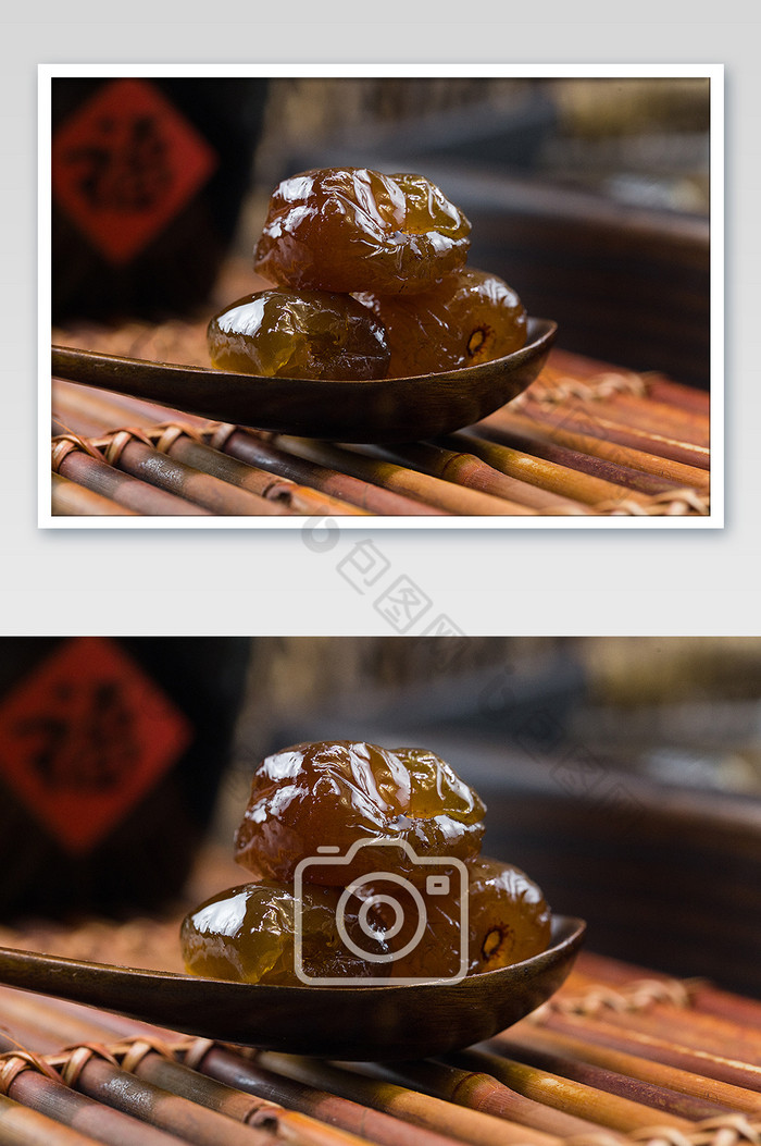 端午节蜜枣勺子里的甜枣图片图片