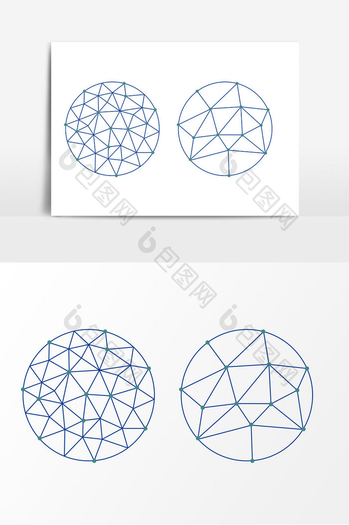 蓝色科技线素材设计