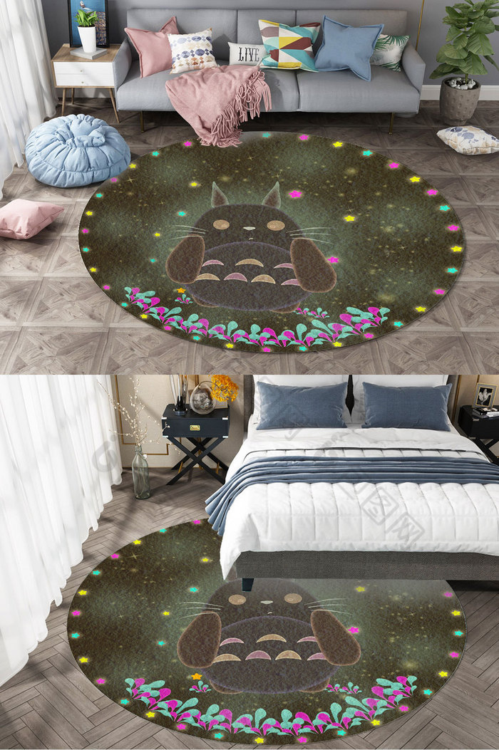 圆形地毯图片