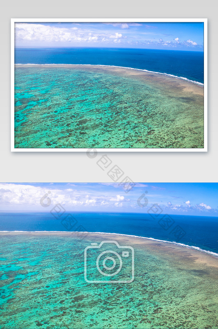 凯恩斯萨克森礁自然风光航拍摄影图片