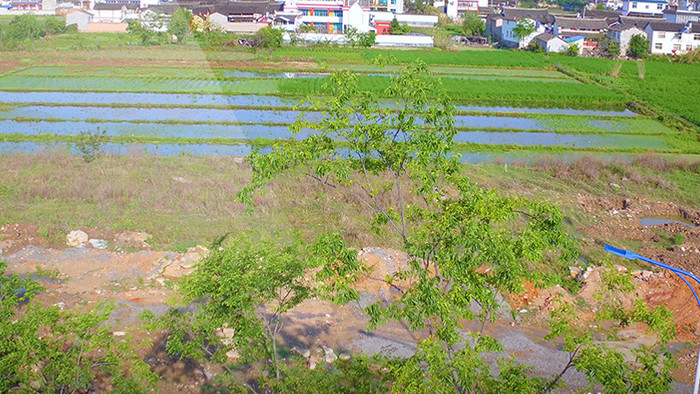 航拍农村景色视频