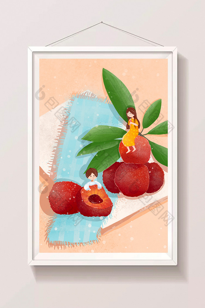 水果杨梅插画图片图片