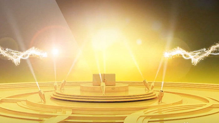 金色炫酷三维方格动感展示片头视频素材