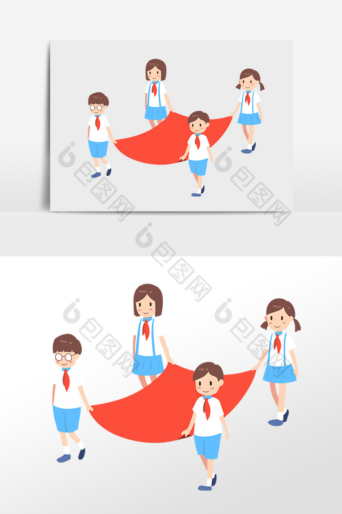 升国旗插画图片素材免费下载,本次作品主题是广告设计,使用场景是元素