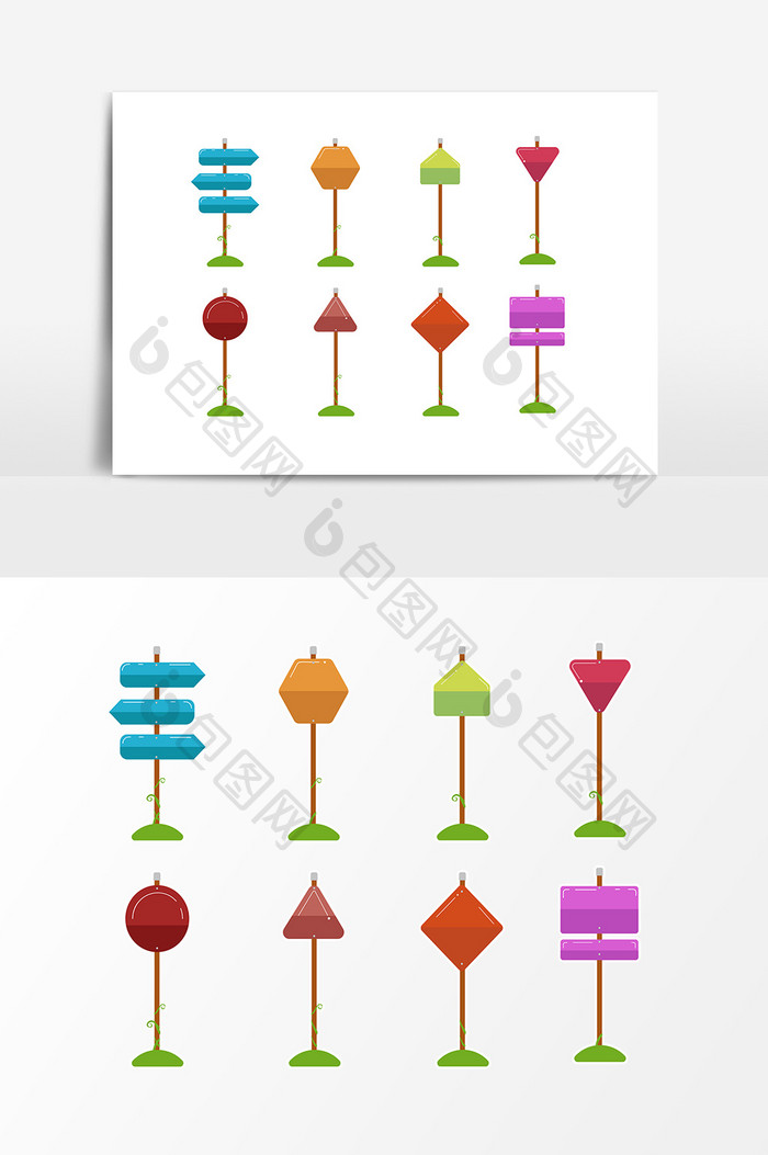 创意指路指示牌设计素材