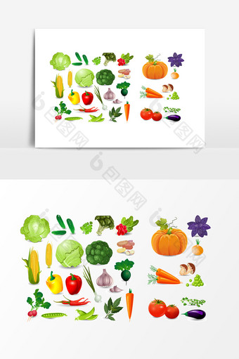 新鲜蔬菜食材设计素材图片