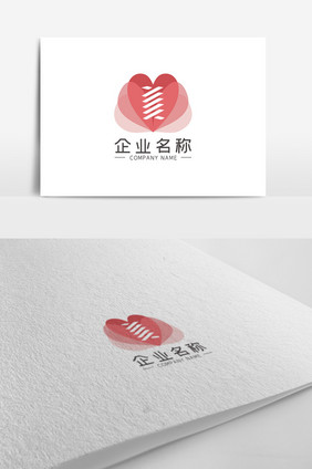 简约爱心美字婚庆行业LOGO