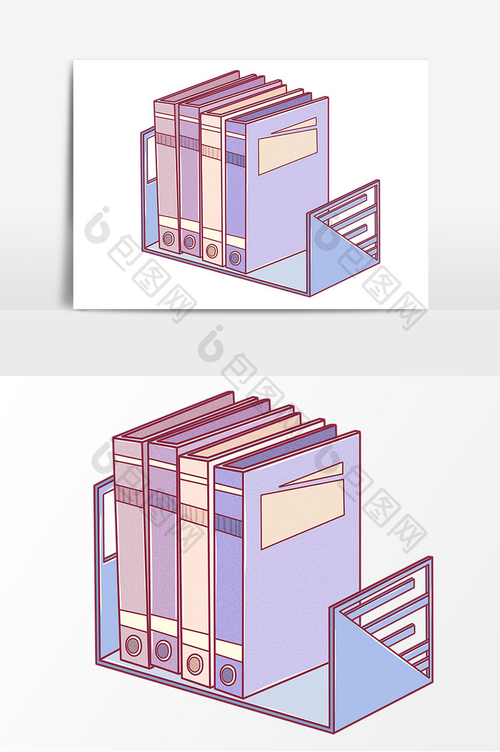 文件夹手绘卡通元素图案