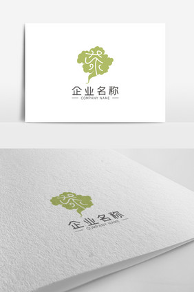 创意茶字餐饮行业LOGO