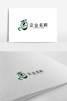 创意书法茶字LOGO