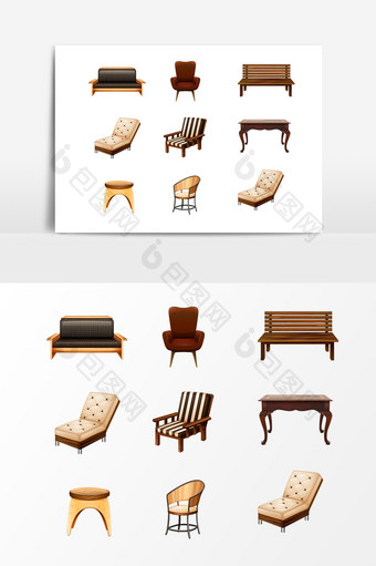 家具沙发桌椅设计素材图片