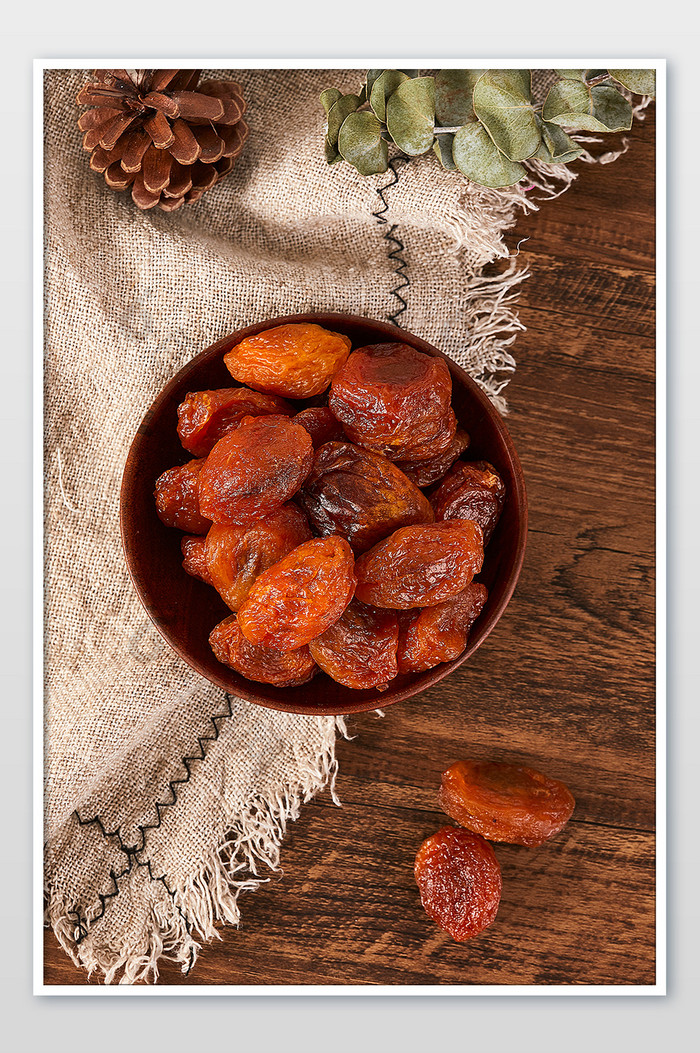 水晶杏果干蜜饯零食麻布果干美食摄影图片