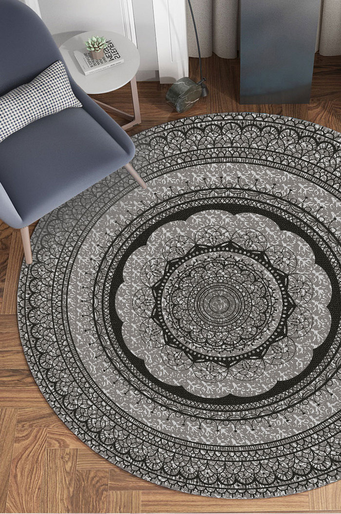 欧式精美花纹设计素材圆形纹理地毯图案图片