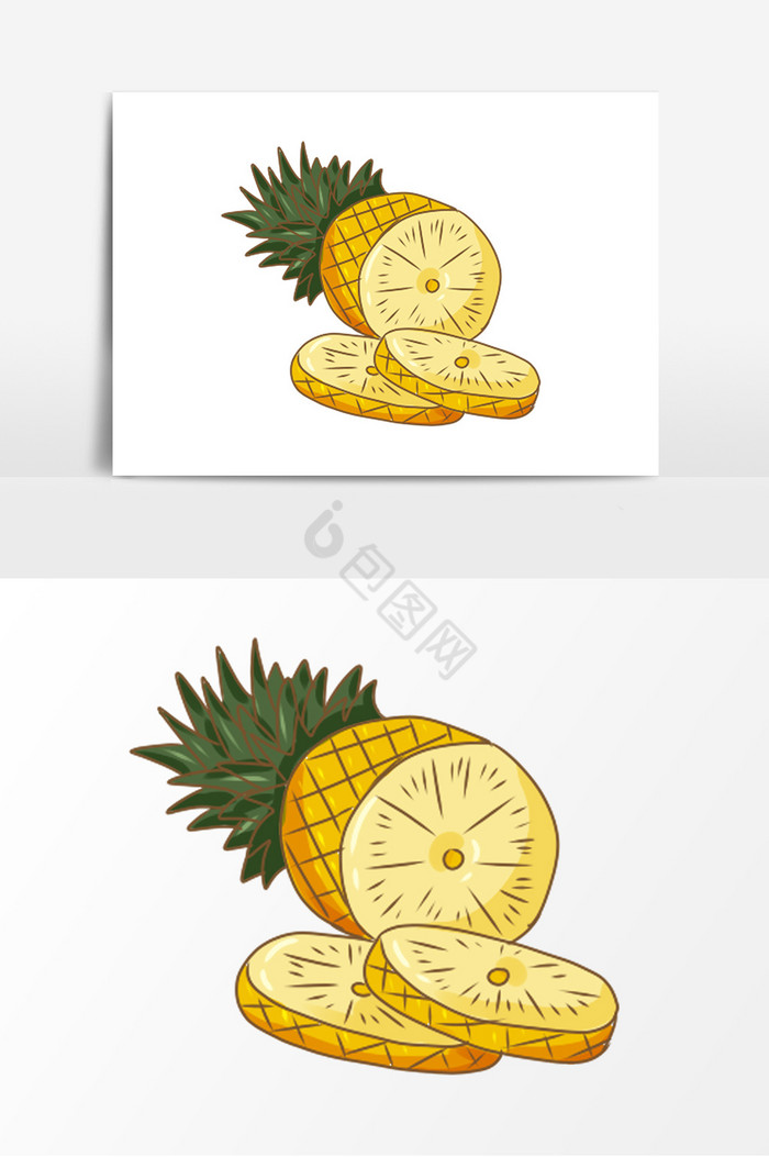水果切片菠萝图片